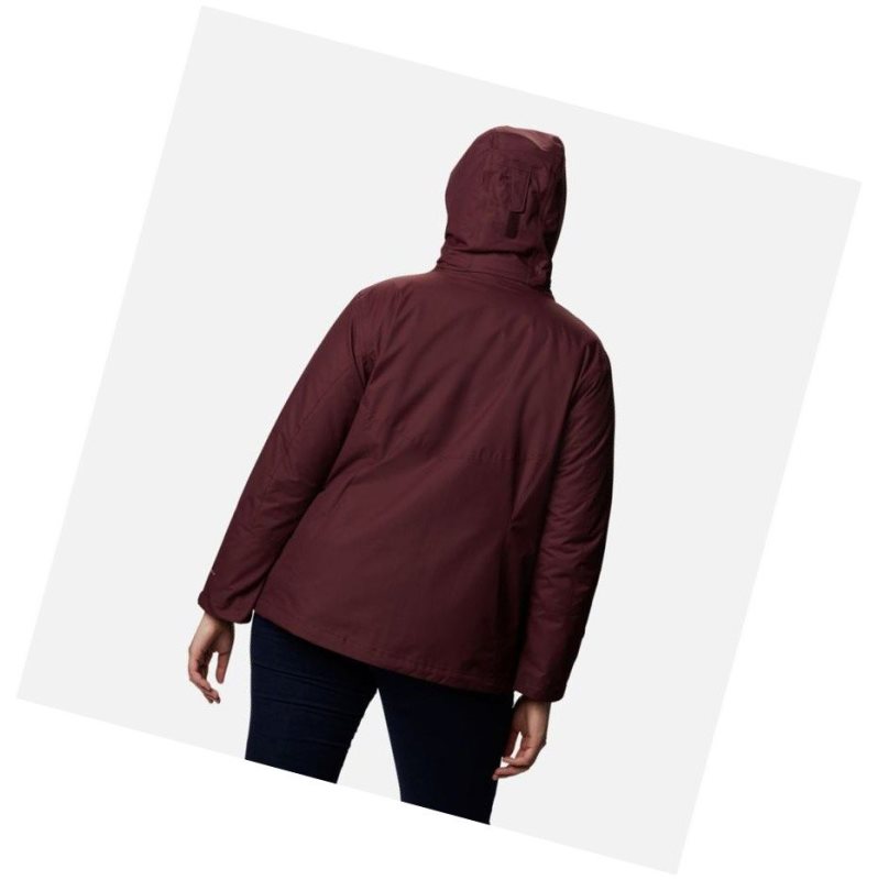 Columbia Bugaboo II Fleece Interchange Plus Size Mont Kadın Bordo | 59130-BHEP