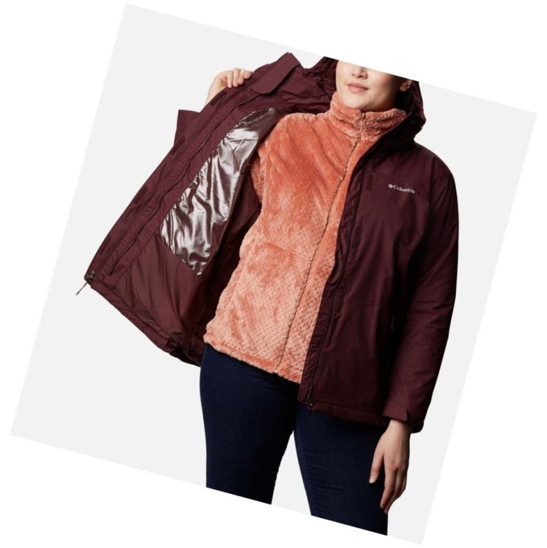 Columbia Bugaboo II Fleece Interchange Plus Size Mont Kadın Bordo | 59130-BHEP
