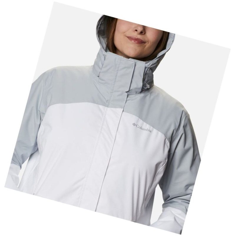 Columbia Bugaboo II Fleece Interchange Plus Size Mont Kadın Beyaz Gri | 94620-CRHF