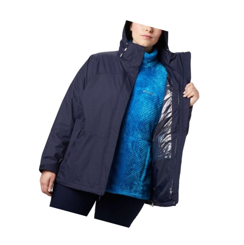 Columbia Bugaboo II Fleece Interchange Plus Size Mont Kadın Lacivert | 43921-DUTZ