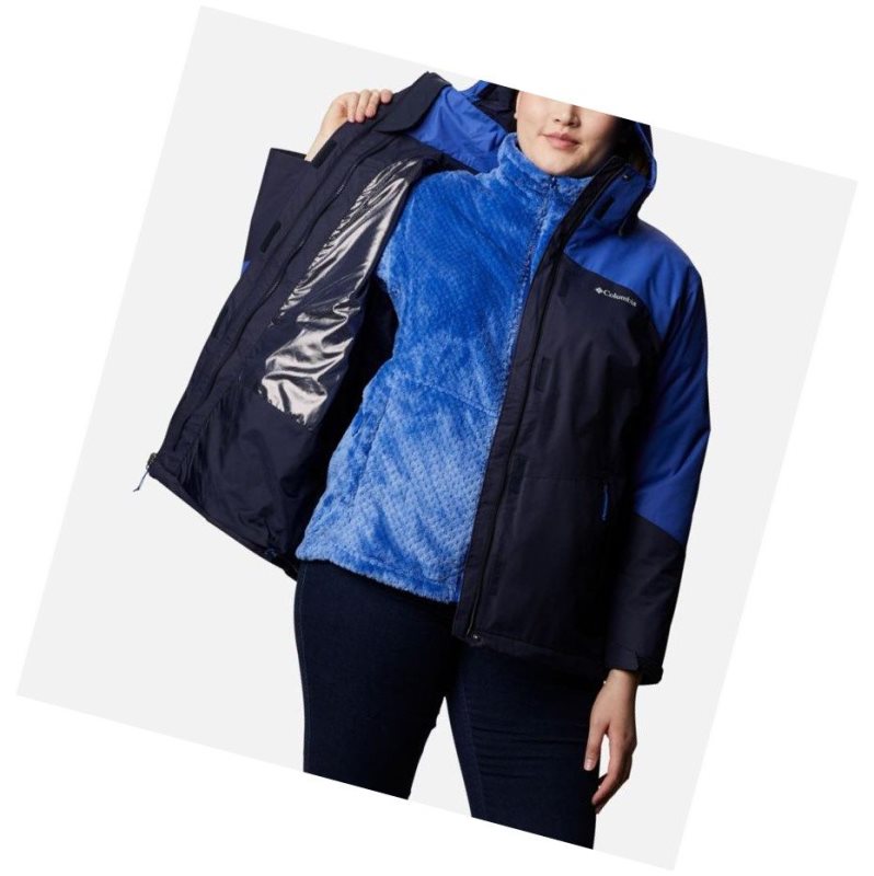Columbia Bugaboo II Fleece Interchange Plus Size Mont Kadın Lacivert Mavi | 38027-NLCY