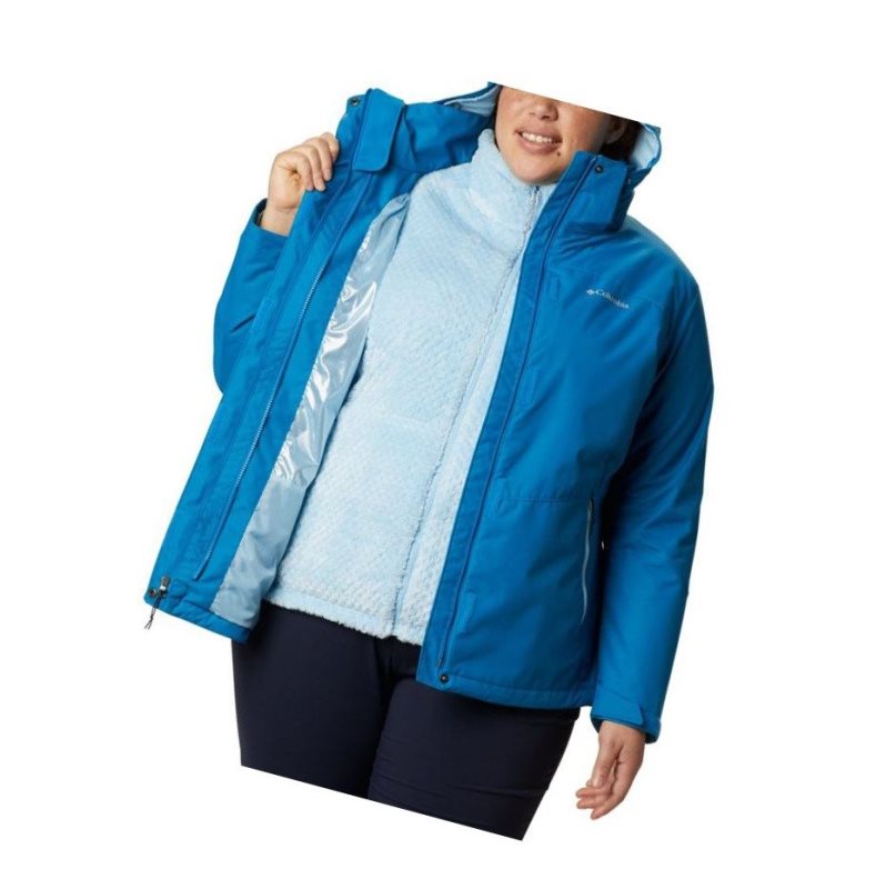 Columbia Bugaboo II Fleece Interchange Plus Size Mont Kadın Mavi | 10835-FRLU