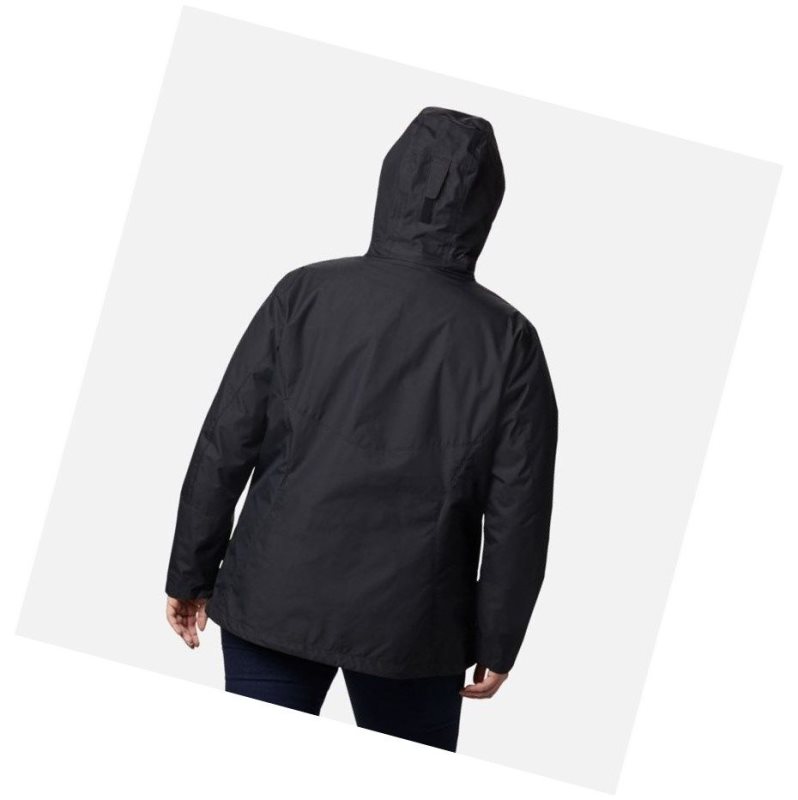 Columbia Bugaboo II Fleece Interchange Plus Size Mont Kadın Siyah | 85740-RZST