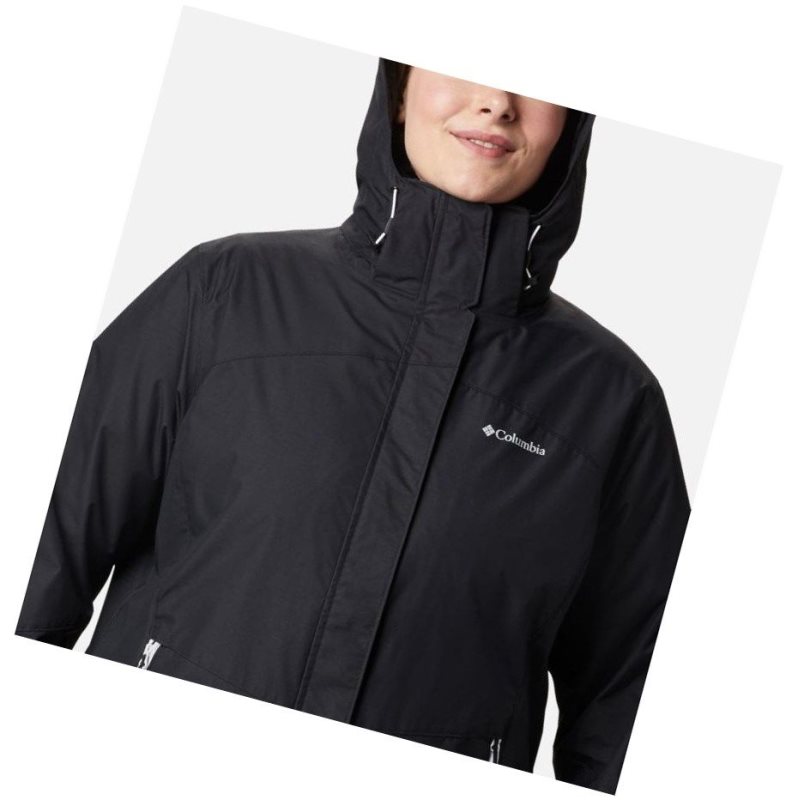 Columbia Bugaboo II Fleece Interchange Plus Size Mont Kadın Siyah | 85740-RZST