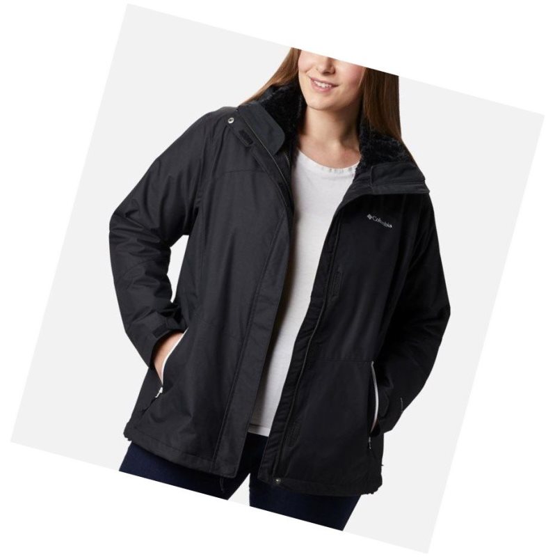 Columbia Bugaboo II Fleece Interchange Plus Size Mont Kadın Siyah | 85740-RZST