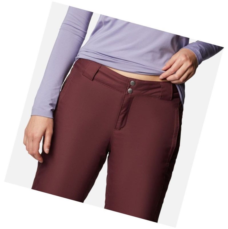 Columbia Bugaboo Omni-Heat Insulated Snow Pantolon Kadın Bordo | 40789-DOJT