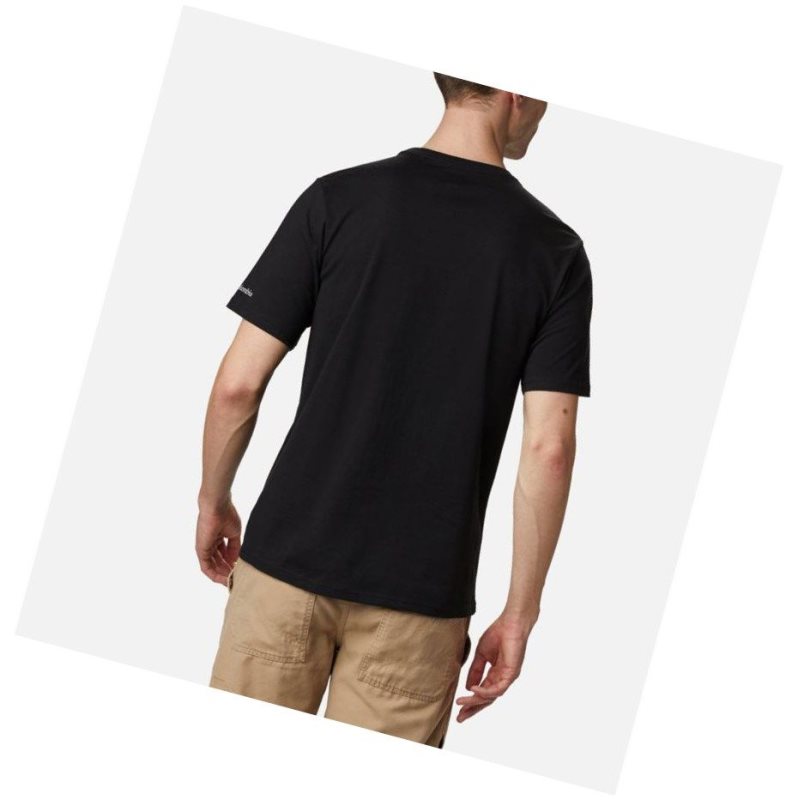 Columbia CSC Basic Logo Short Sleeve Tişört Erkek Siyah | 83762-ANBQ