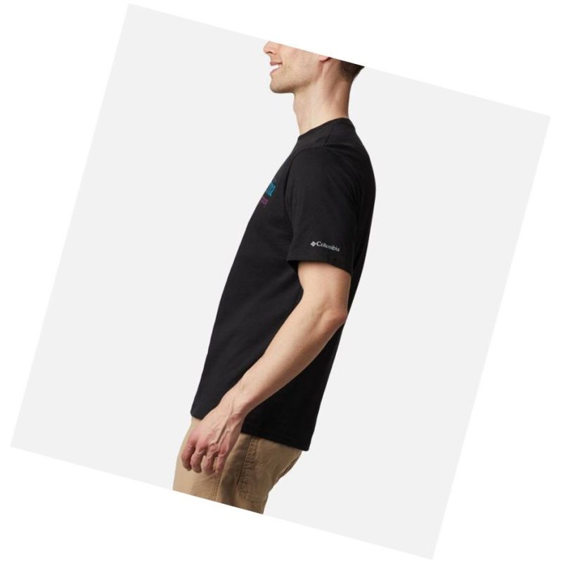 Columbia CSC Basic Logo Short Sleeve Tişört Erkek Siyah | 83762-ANBQ