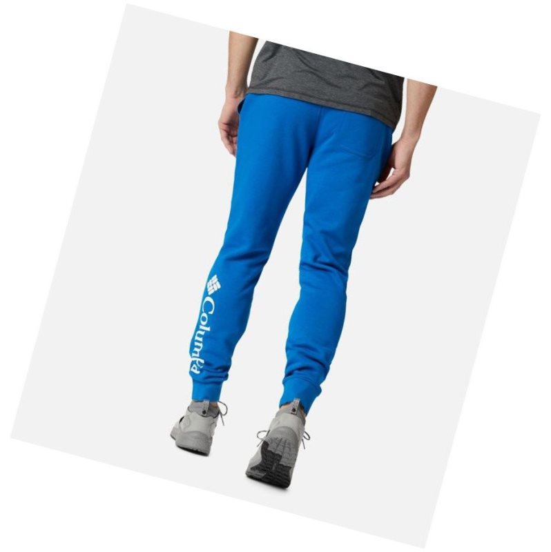 Columbia CSC Logo Fleece Jogger II Pantolon Erkek Açık Indigo Beyaz | 18954-CSNL