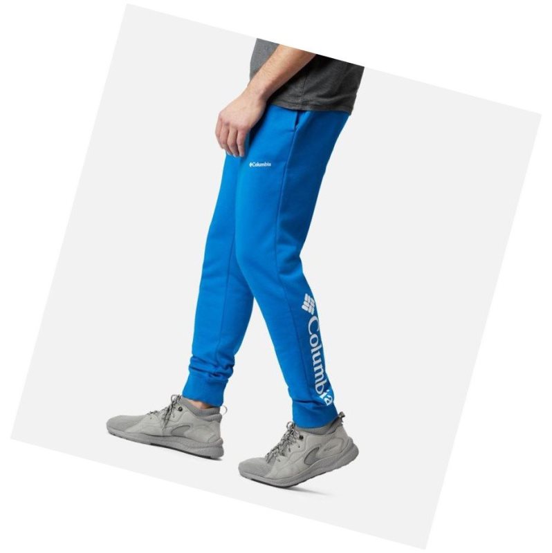 Columbia CSC Logo Fleece Jogger II Pantolon Erkek Açık Indigo Beyaz | 18954-CSNL