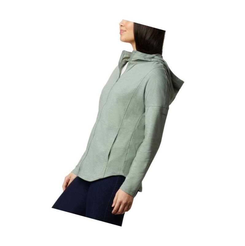 Columbia Cades Cove Full Zip Kapşonlu Kadın Açık Yeşil | 49370-YHFW