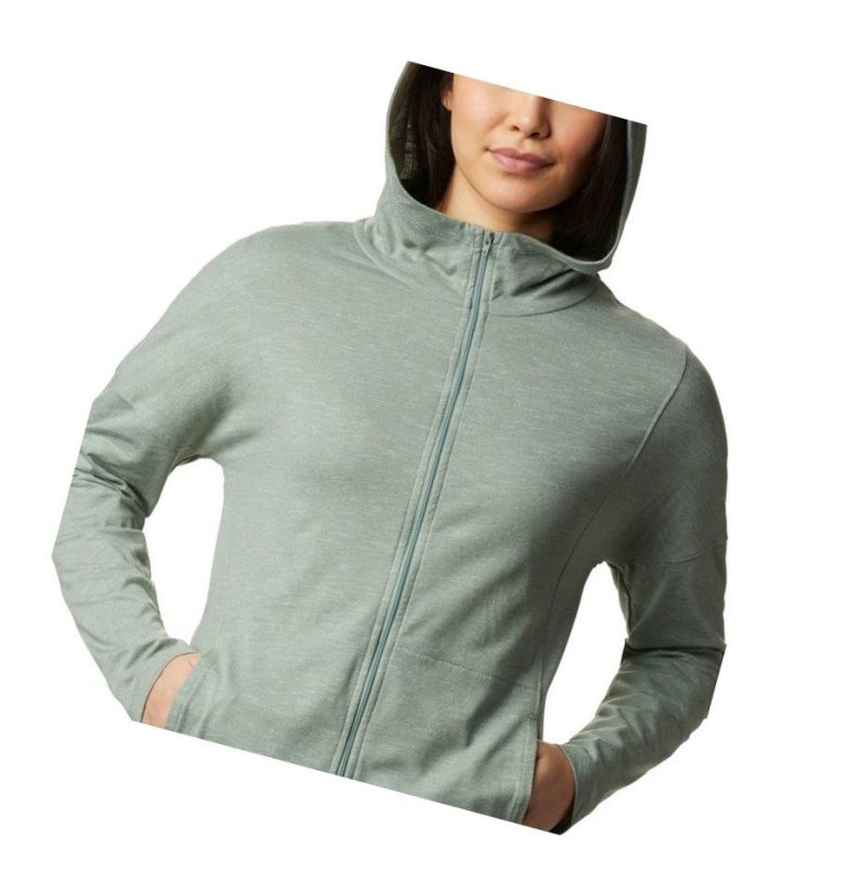 Columbia Cades Cove Full Zip Kapşonlu Kadın Açık Yeşil | 49370-YHFW