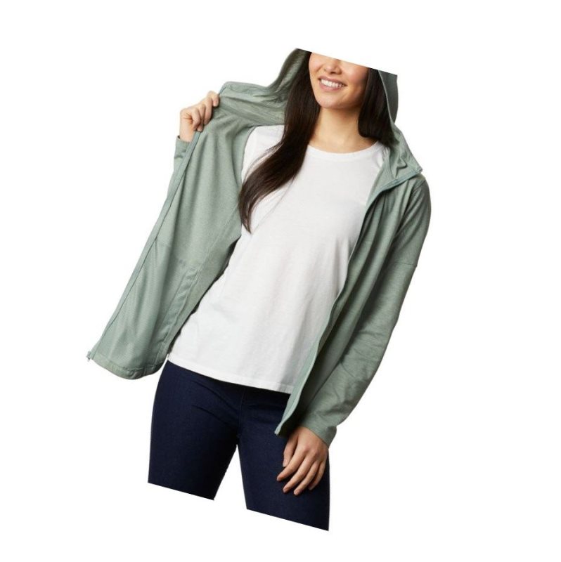 Columbia Cades Cove Full Zip Kapşonlu Kadın Açık Yeşil | 49370-YHFW