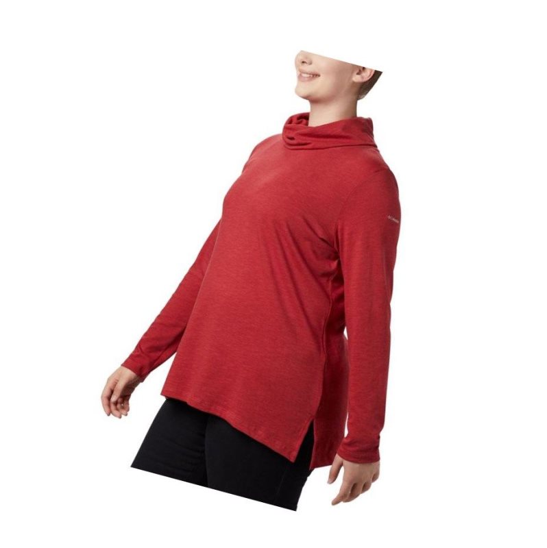 Columbia Canyon Point Cowl Neck Plus Size Sweatshirt Kadın Kırmızı | 24901-AHMY