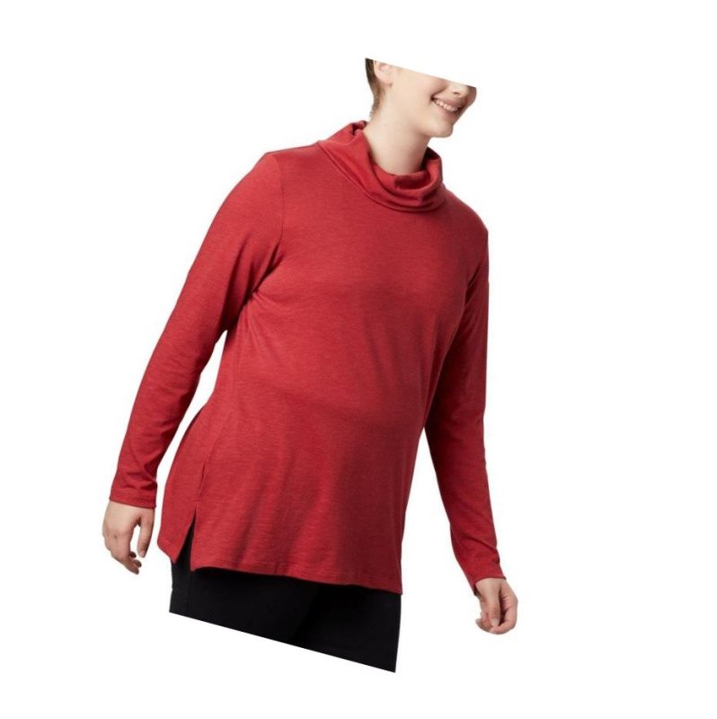 Columbia Canyon Point Cowl Neck Plus Size Sweatshirt Kadın Kırmızı | 24901-AHMY