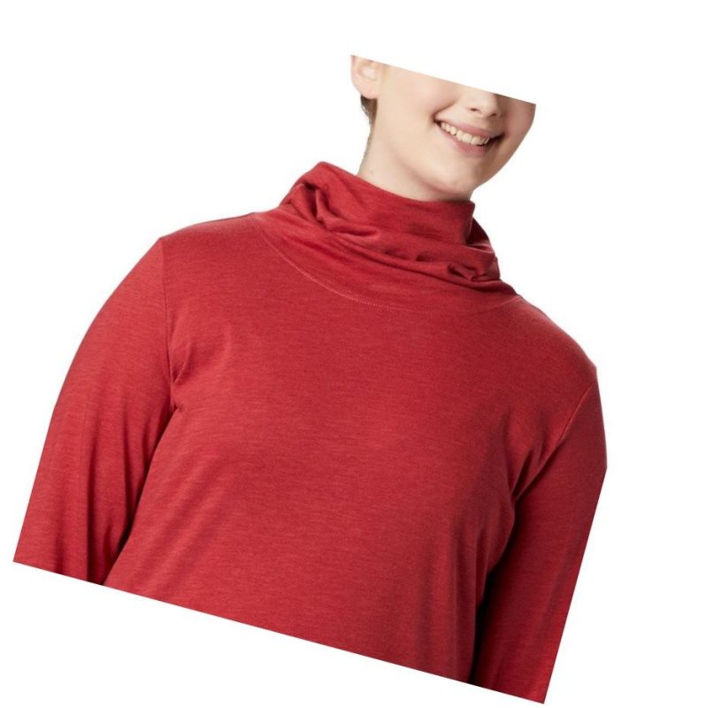 Columbia Canyon Point Cowl Neck Plus Size Sweatshirt Kadın Kırmızı | 24901-AHMY