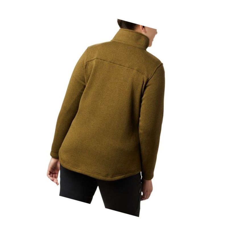 Columbia Canyon Point Fleece Full Zip Plus Size Mont Kadın Zeytin Yeşili | 04687-MRKC