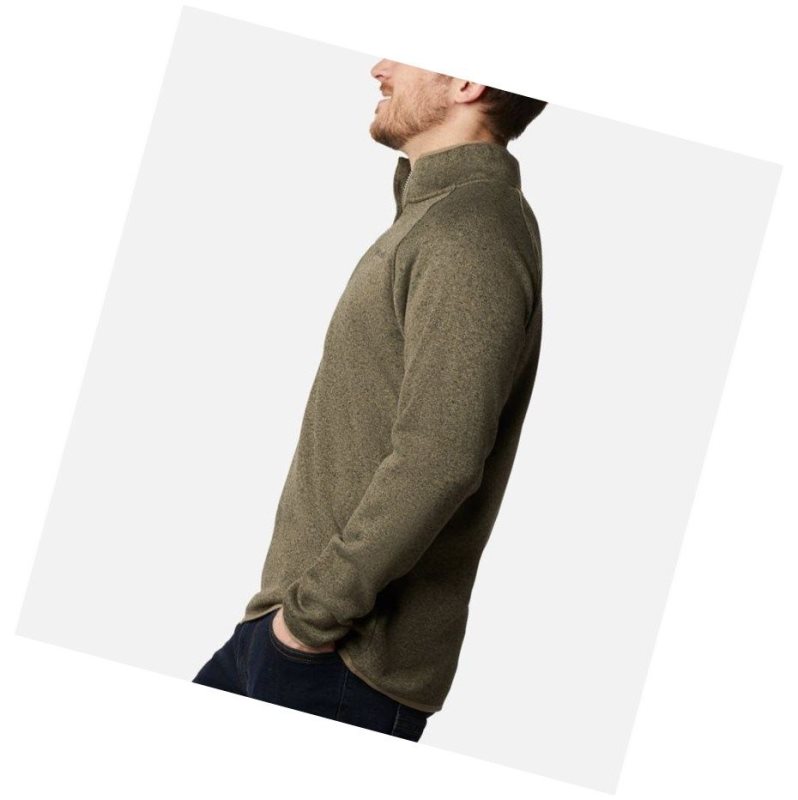 Columbia Canyon Point Half-Zip Fleece Sweatshirt Erkek Gri Yeşil | 19320-PUWC