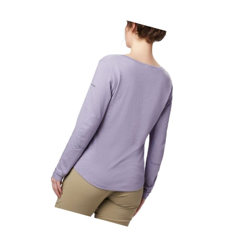Columbia Canyon Point Henley Sweatshirt Kadın Mor | 95642-MOAX