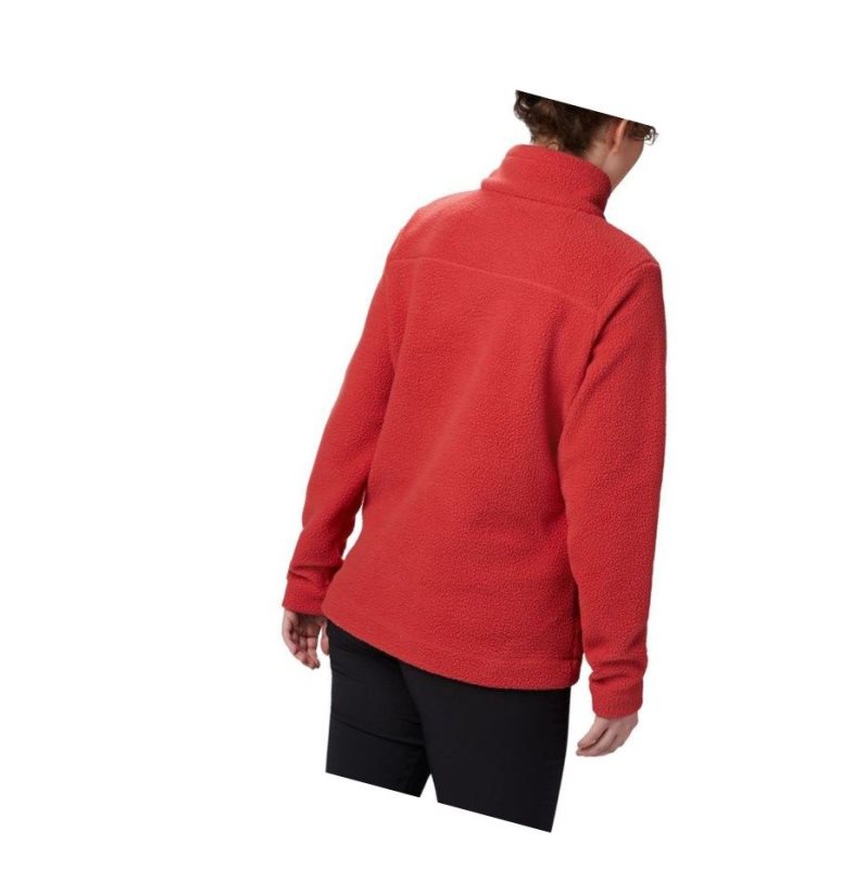 Columbia Canyon Point Sherpa Sweatshirt Kadın Kırmızı | 63281-YEJI