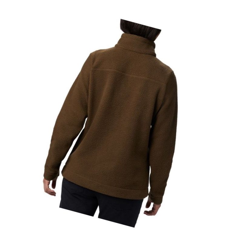 Columbia Canyon Point Sherpa Sweatshirt Kadın Zeytin Yeşili | 03924-ZKLP