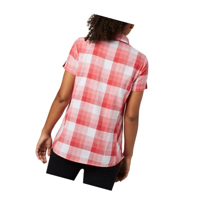 Columbia Cape Alava?Short Sleeve Gömlek Kadın Kırmızı Kahverengi | 45037-EPOJ