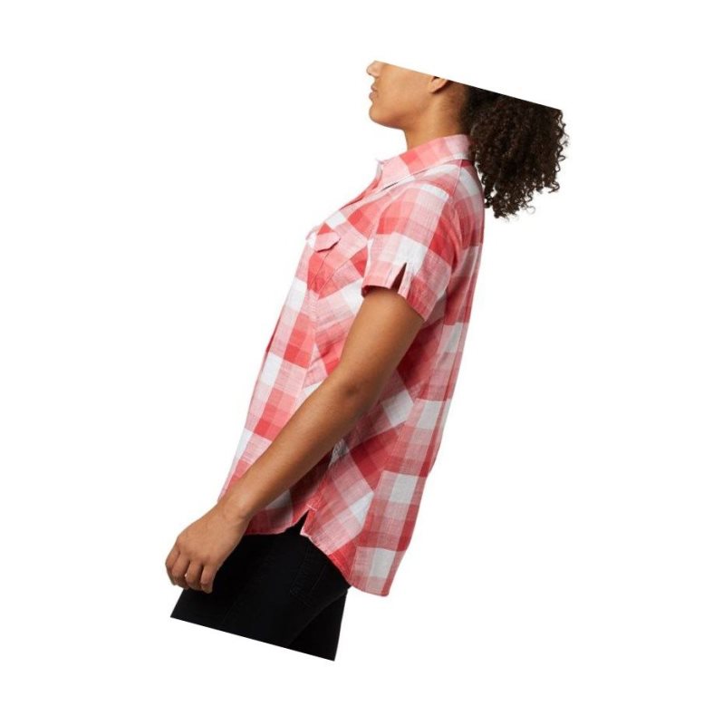 Columbia Cape Alava?Short Sleeve Gömlek Kadın Kırmızı Kahverengi | 45037-EPOJ