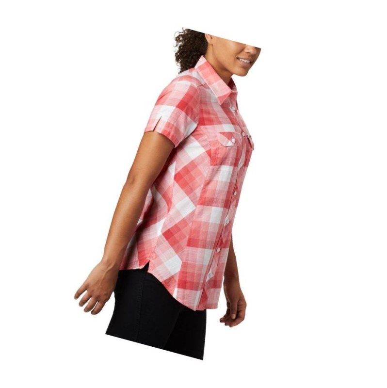 Columbia Cape Alava?Short Sleeve Gömlek Kadın Kırmızı Kahverengi | 45037-EPOJ