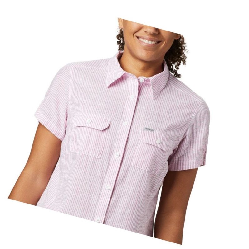 Columbia Cape Alava?Short Sleeve Gömlek Kadın Açık Lavanta | 08746-VALZ