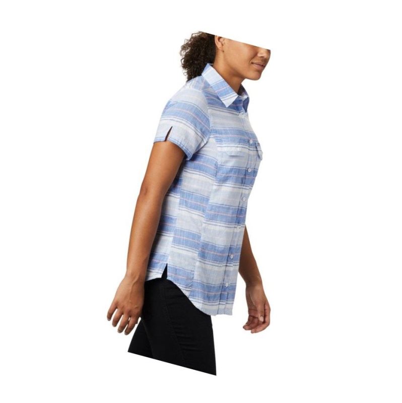 Columbia Cape Alava?Short Sleeve Gömlek Kadın Mavi | 87293-CBIK