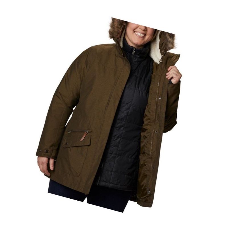 Columbia Carson Pass Interchange Plus Size Mont Kadın Zeytin Yeşili | 68450-MDAH