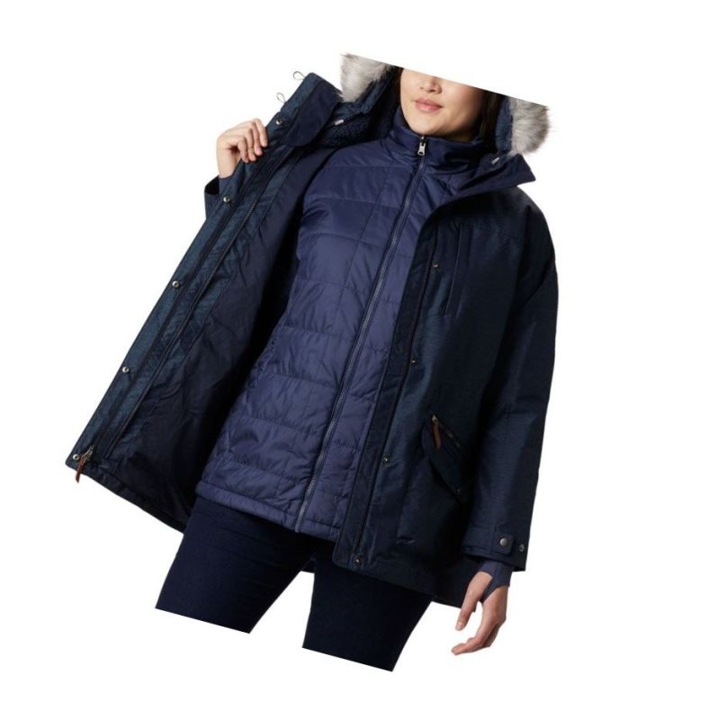 Columbia Carson Pass Interchange Plus Size Mont Kadın Lacivert | 61948-ORHC