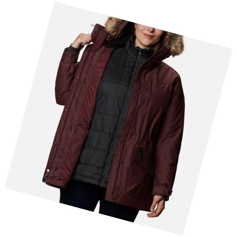Columbia Carson Pass Interchange Plus Size Mont Kadın Bordo | 51348-QSPT