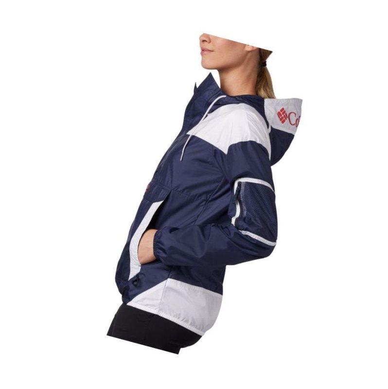 Columbia Challenger Windbreaker Mont Kadın Lacivert Beyaz | 81234-FLET
