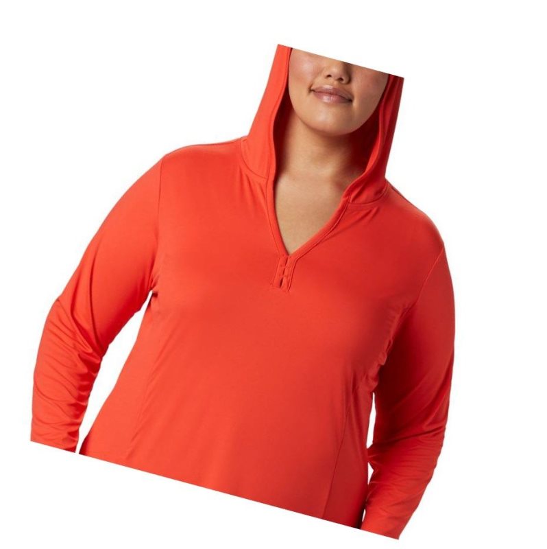 Columbia Chill River Hooded Tunic - Plus Kapşonlu Kadın Kırmızı | 86953-DKRF