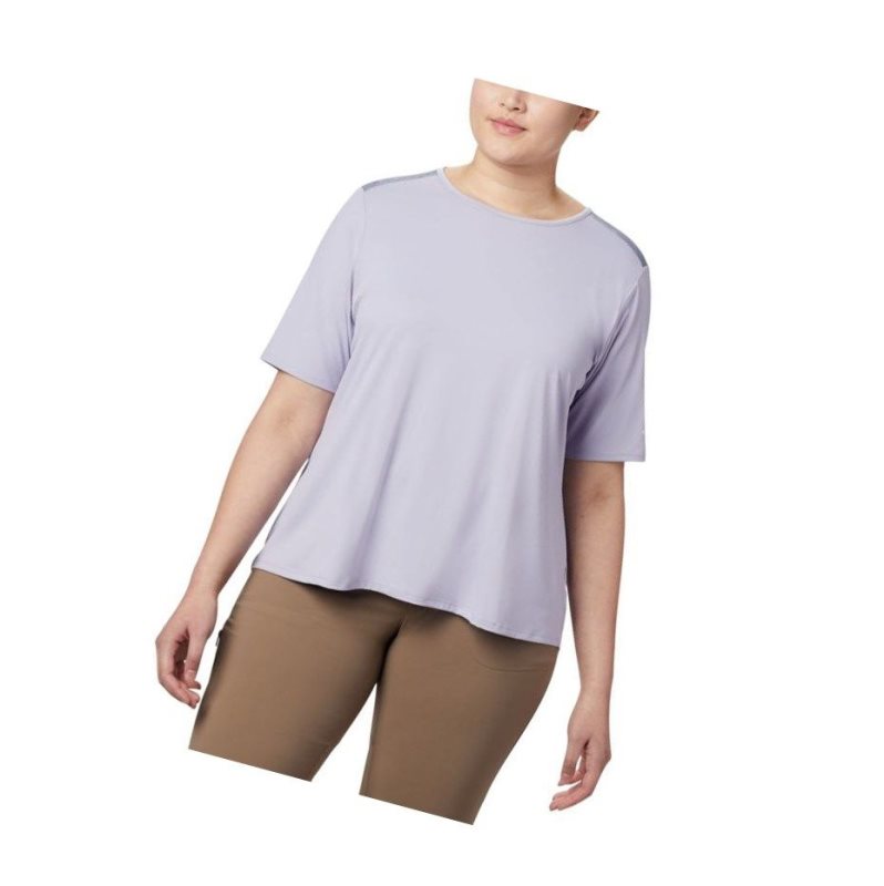 Columbia Chill River Short Sleeve Plus Size Tişört Kadın Mor | 74036-LMPY