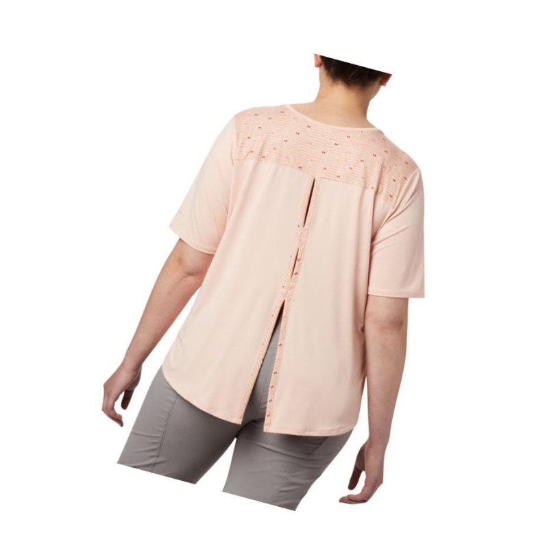 Columbia Chill River Short Sleeve Plus Size Tişört Kadın Pembe | 14875-FXYV