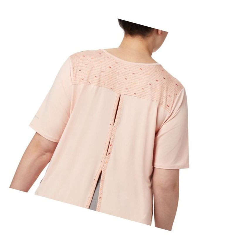 Columbia Chill River Short Sleeve Plus Size Tişört Kadın Pembe | 14875-FXYV