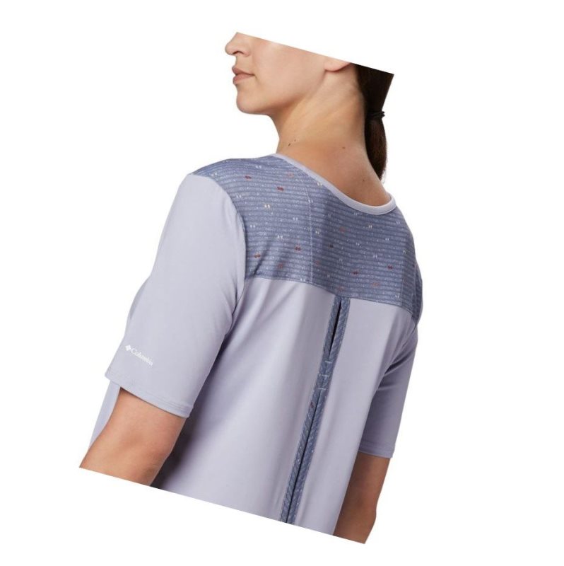 Columbia Chill River Short Sleeve Tişört Kadın Mor | 31046-MBIH