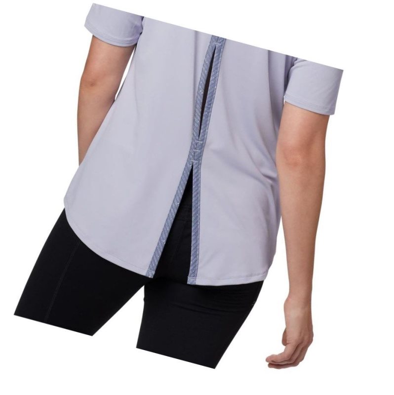 Columbia Chill River Short Sleeve Tişört Kadın Mor | 31046-MBIH