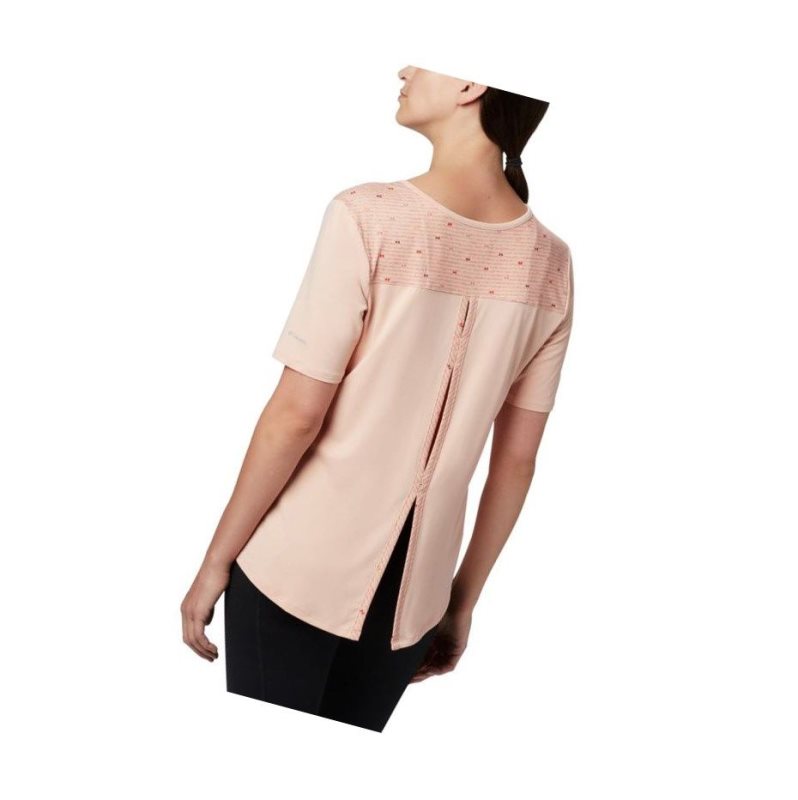 Columbia Chill River Short Sleeve Tişört Kadın Pembe | 27059-PMTV