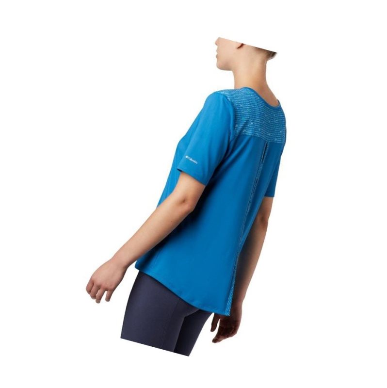 Columbia Chill River Short Sleeve Tişört Kadın Mavi | 97680-OKWM