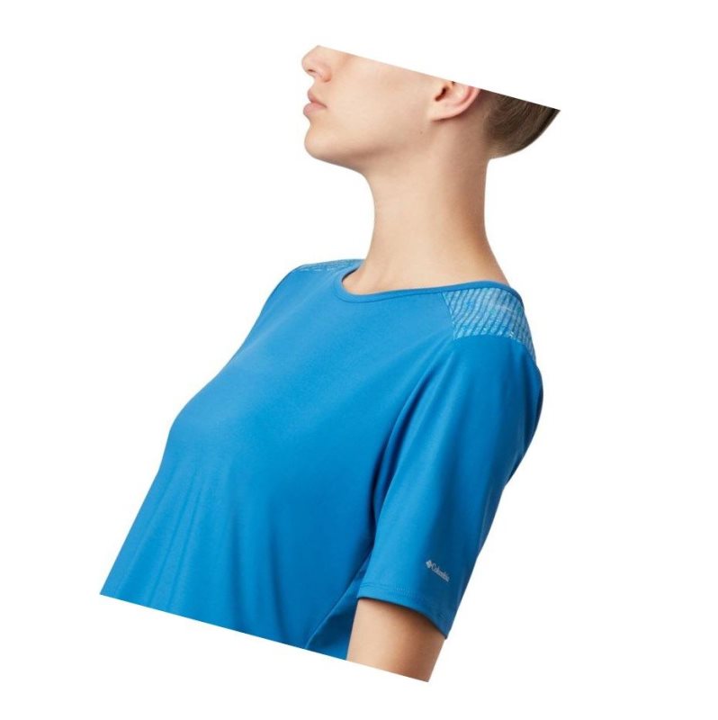 Columbia Chill River Short Sleeve Tişört Kadın Mavi | 97680-OKWM