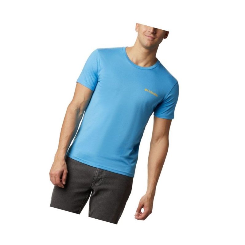 Columbia Cliffed Tişört Erkek Mavi | 47281-TQZA