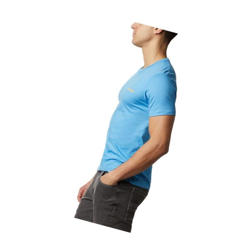 Columbia Cliffed Tişört Erkek Mavi | 47281-TQZA