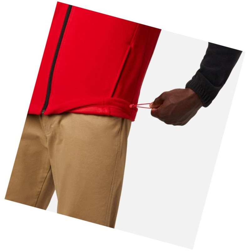 Columbia Collegiate Flanker III Fleece - Georgia Mont Erkek Siyah Açık Kırmızı | 81095-IVLS