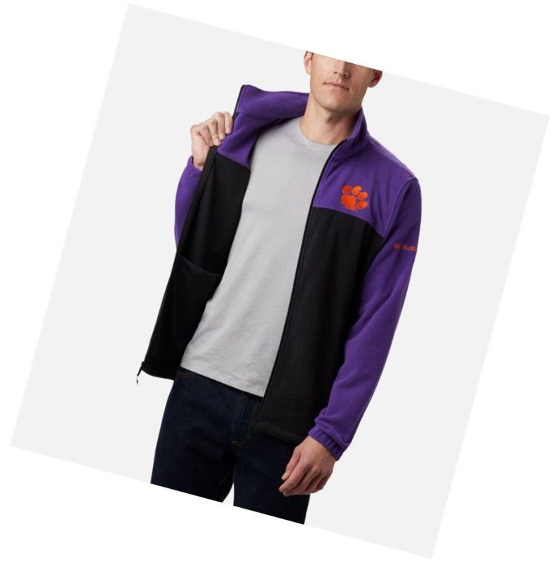 Columbia Collegiate Flanker III Fleece - Clemson Mont Erkek Mor Siyah | 78351-VPBU