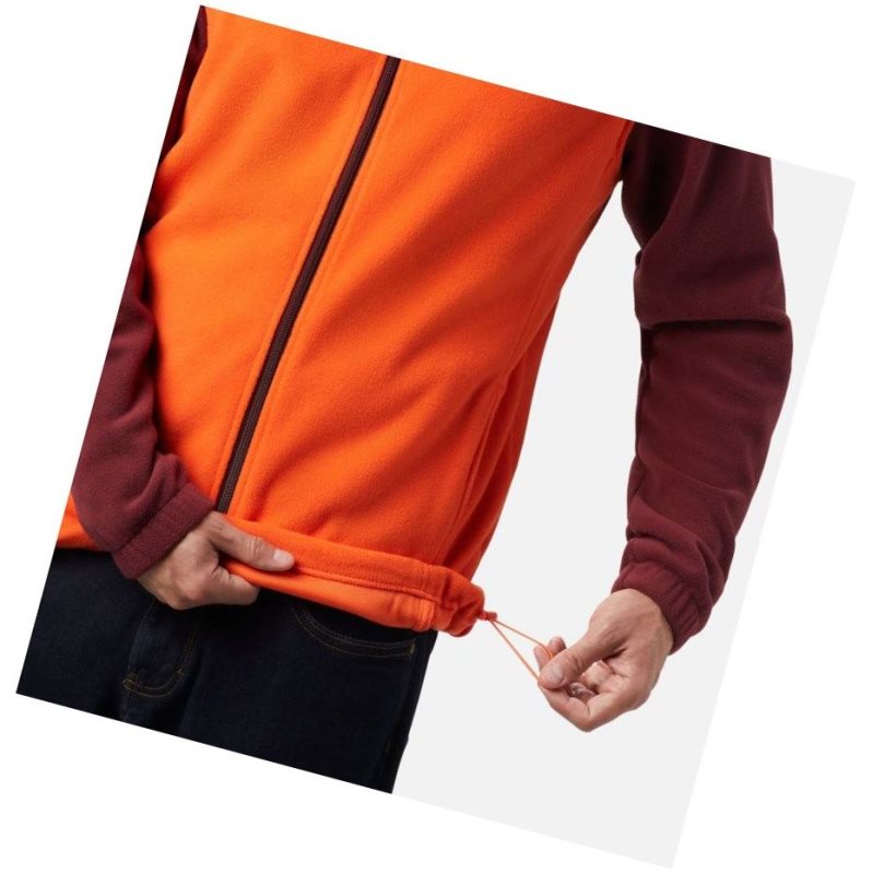 Columbia Collegiate Flanker III Fleece - Virginia Tech Mont Erkek Koyu Bordo Kahverengi Turuncu | 36915-VKGT