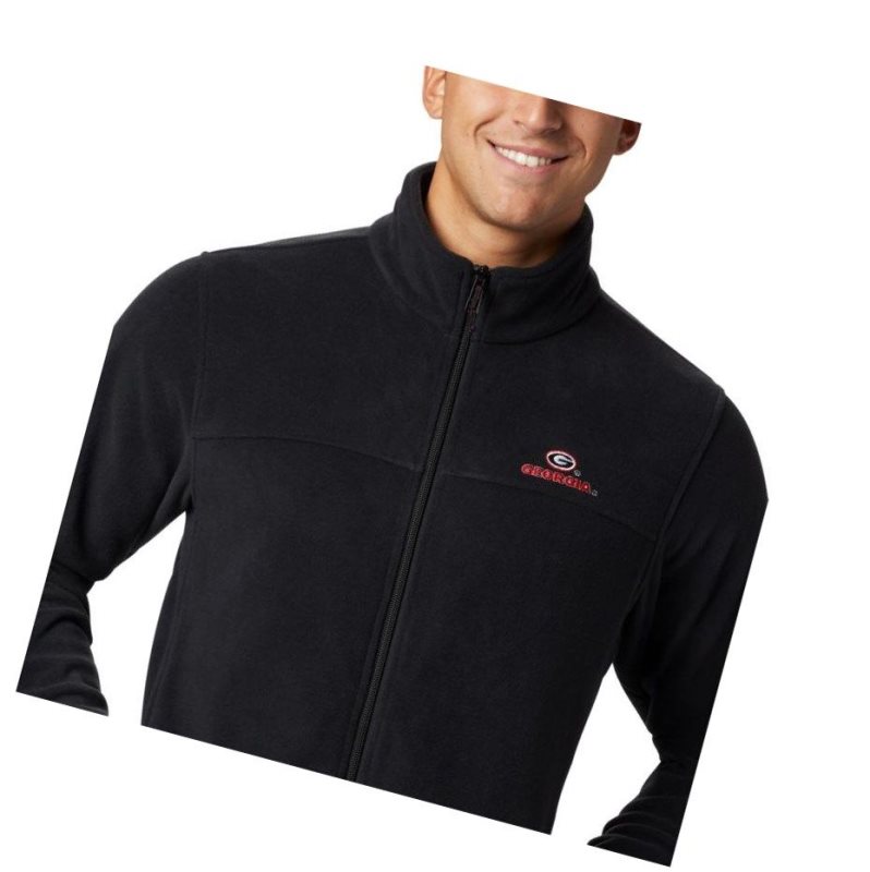 Columbia Collegiate Flanker III Fleece - Georgia Mont Erkek Siyah | 30415-TMGL