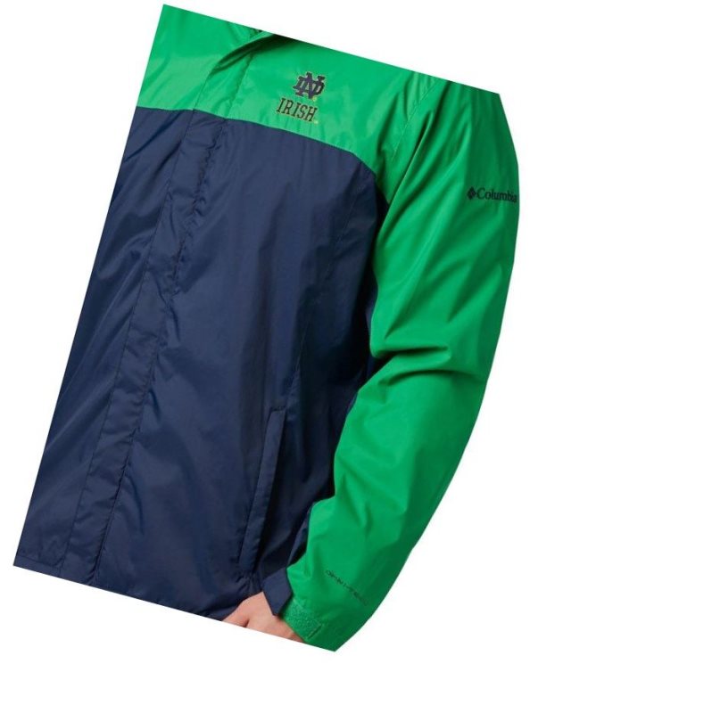 Columbia Collegiate Glennaker Storm - Notre Dame Mont Erkek Yeşil Lacivert | 78624-RZUI